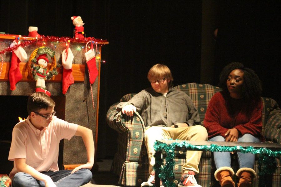 John Mays, Austin Williams and Breana Willis-Knox perform during the Christmas plays. 