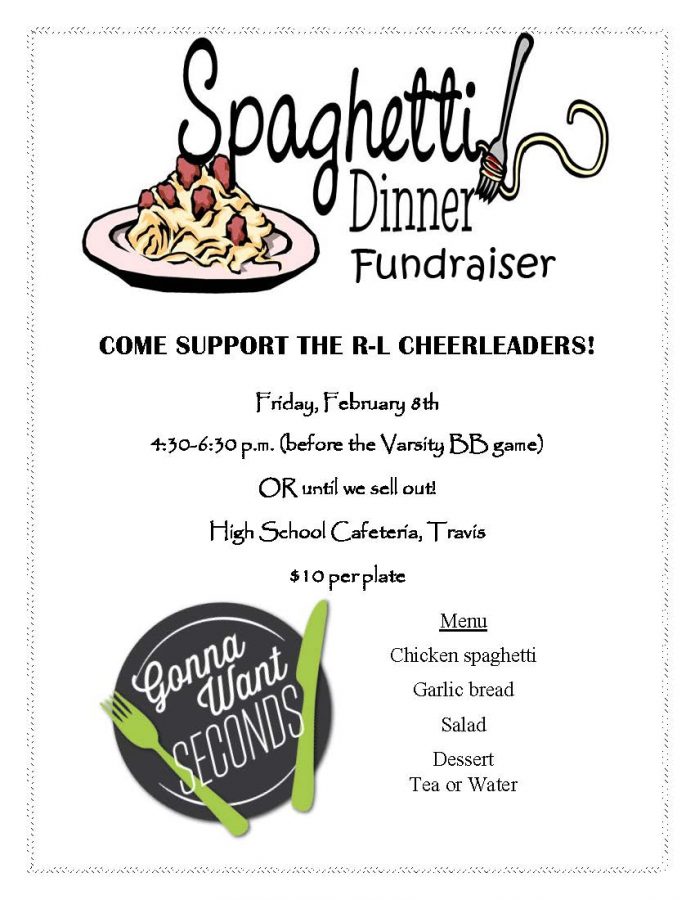 Cheerleaders to host Spaghetti dinner fundraiser