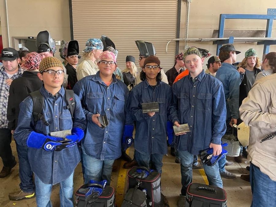 The Rosebud-Lott welding team consists of Gustavo Loera, Eric Hernandez, Rolando Leon and Robbie Sullivan. 