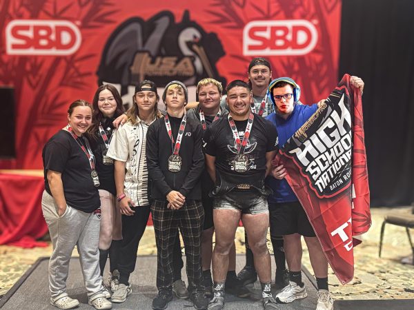 Powerlifters competed in the High School Nationals in Louisiana and won the distinction of National Champions. 