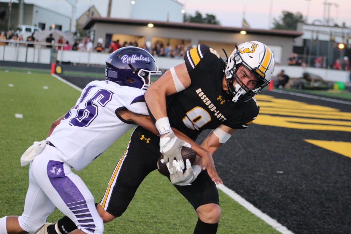 Carson Kahlig catches a pass during the season opening home game against the Florence Buffaloes Friday night.  