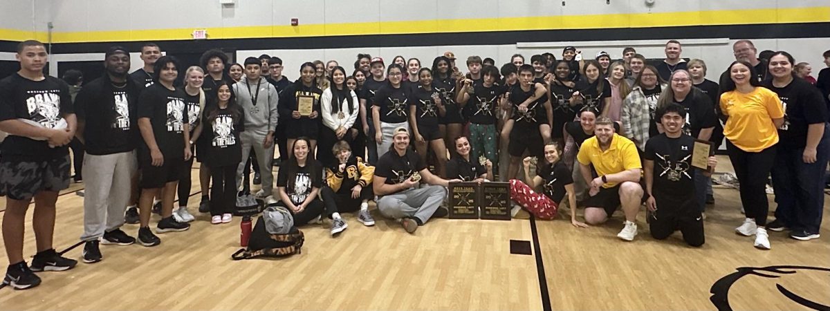 The Powerlifting team poses for a photo after the RL Meet "Brawl in the Falls" on January 18th. 